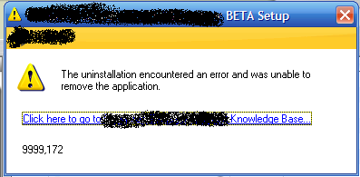 Can't Uninstall